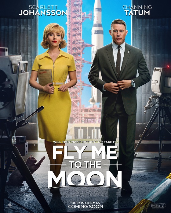 Fly Me To The Moon - Officia Poster - 1080x1350 - In Cinemas July 12 Fly Me to the Moon - Do the stars align with Scarlett & Channing ?
